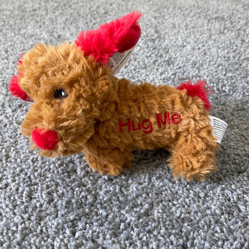 Stuffed animal dog “hug me” Fuzzy Friends NWT